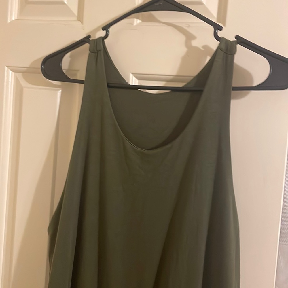 Maxi Long olive green dress